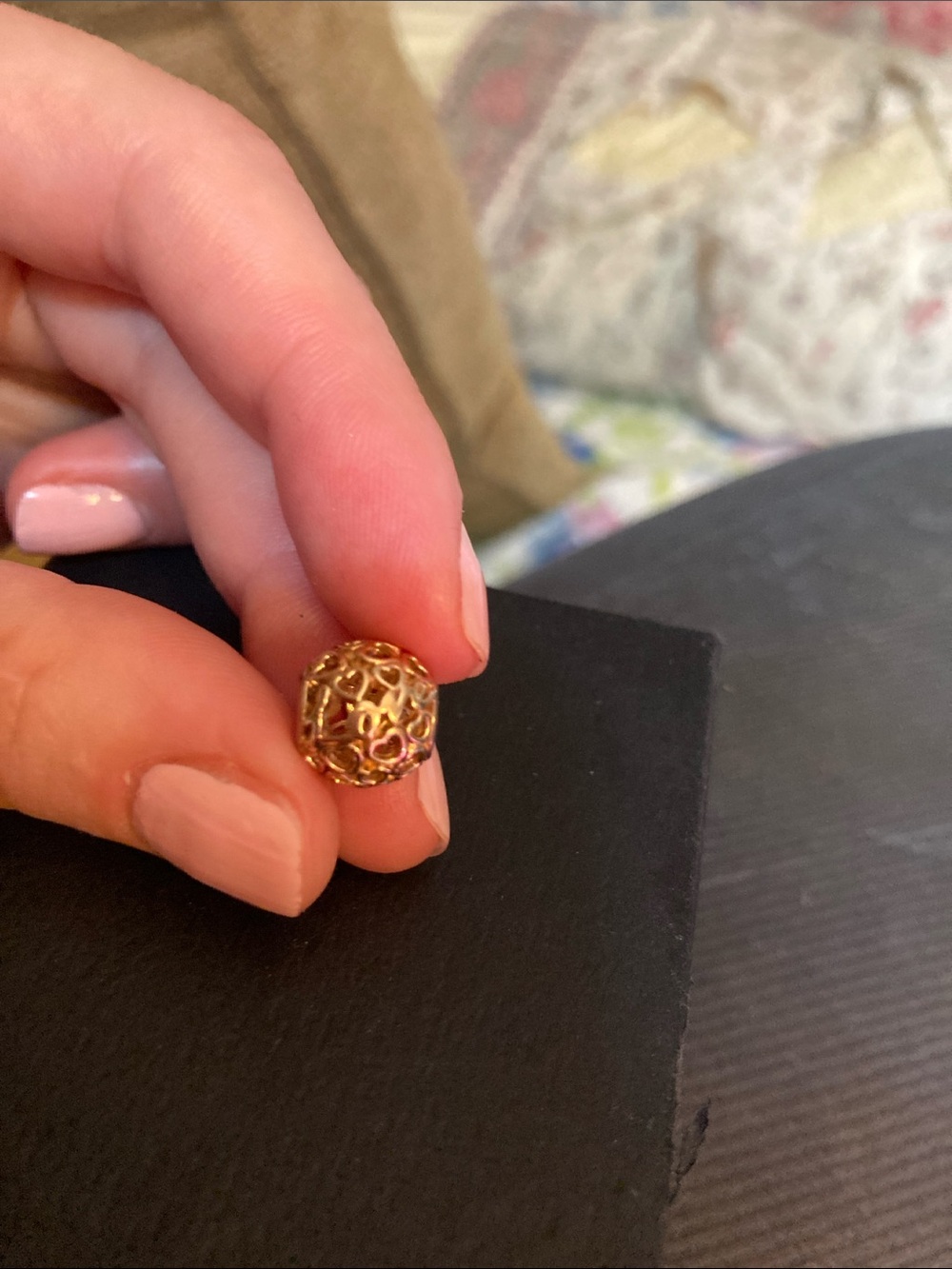 Pandora Solid 14k Gold Love Bead